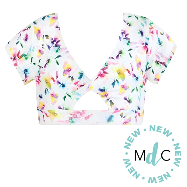 Energetiks Bloom Limited Edition Avery Cap Sleeve Crop Top, Childs