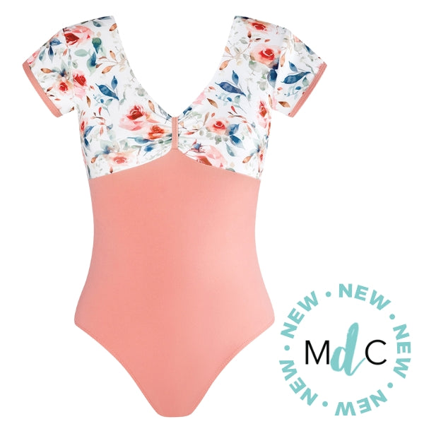 Energetiks Tea Rose Collection Alexandra Cap Sleeve Leotard, Adults