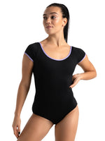 Capezio Limited Color Pop Short Sleeve Square Back Leotard, Adults