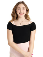 Capezio Ribbed Knit Cropped Sweater