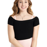Capezio Ribbed Knit Cropped Sweater