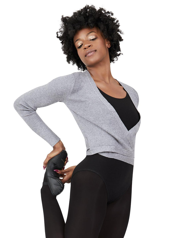 Capezio Ribbed Knit Wrap Sweater, Adults