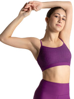 Capezio Spot on Mesh Overlay Bratek Bar Top, Adults