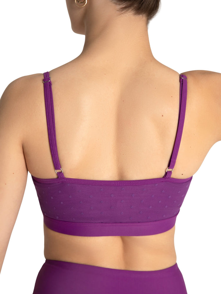 Capezio Spot on Mesh Overlay Bratek Bar Top, Adults