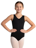 Capezio Studio Collection Pinch Front V Neck Leotard, Childs