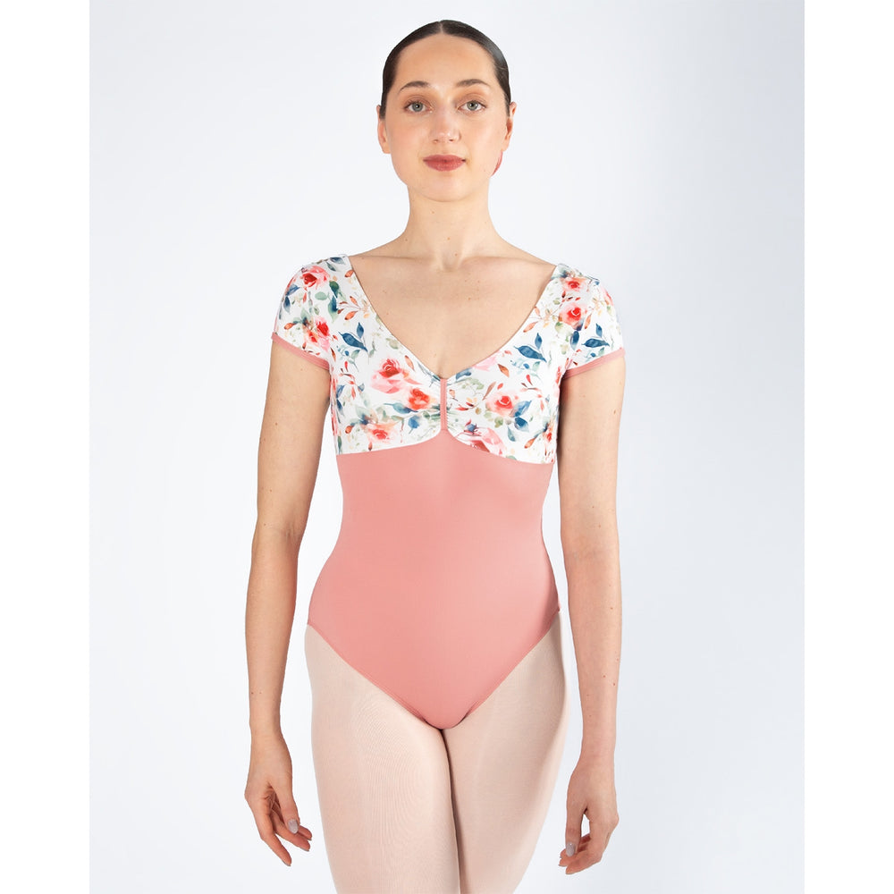 Energetiks Tea Rose Collection Alexandra Cap Sleeve Leotard, Adults
