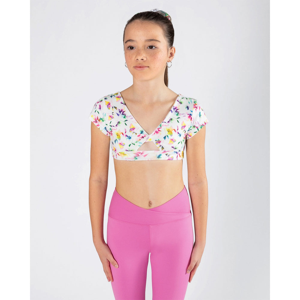 Energetiks Bloom Limited Edition Avery Cap Sleeve Crop Top, Childs