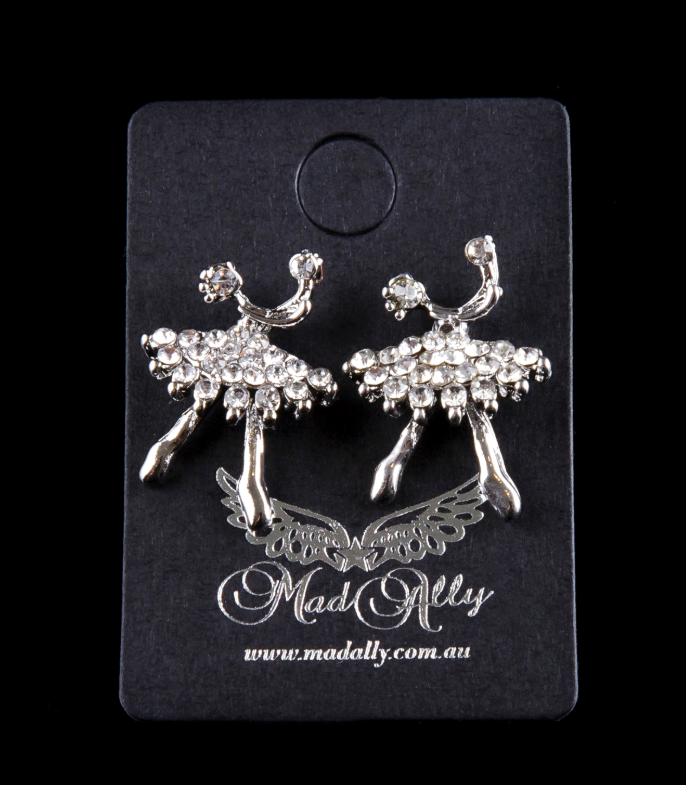Mad Ally Diamante Ballerina Earrings