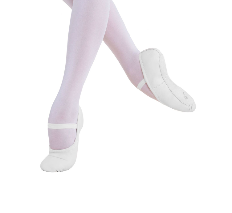 Energetiks Ballet Shoe Full Sole, White, Childs