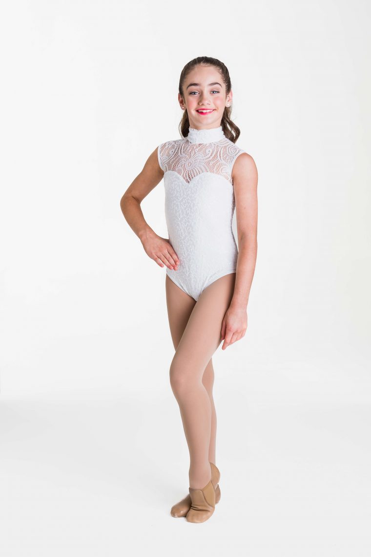 White sales lace leotard